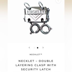 NECKLET Magnetic Double Layering Clasp with Security Latch 18k Gold Plated